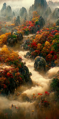 Rolgordijn voor het raam Uitzicht vanaf de top