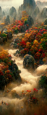 Rolgordijn voor het raam Uitzicht vanaf de top