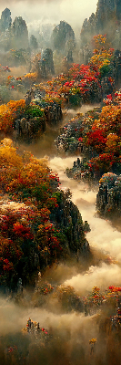 Rolgordijn voor het raam Uitzicht vanaf de top