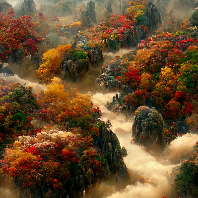 Rolgordijn voor het raam Uitzicht vanaf de top