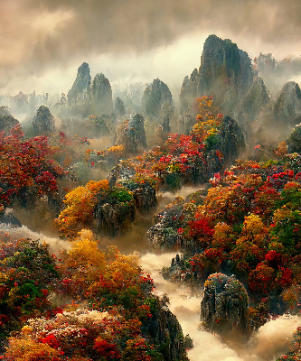 Rolgordijn voor het raam Uitzicht vanaf de top