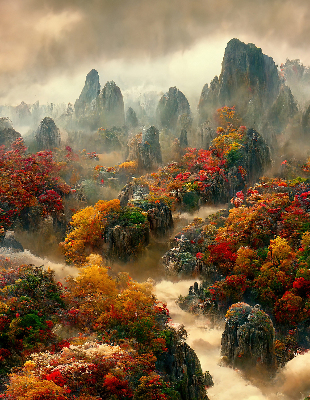 Rolgordijn voor het raam Uitzicht vanaf de top