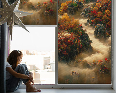 Rolgordijn voor het raam Uitzicht vanaf de top