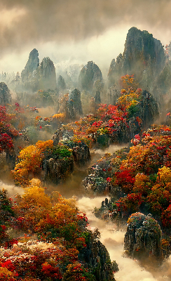 Rolgordijn voor het raam Uitzicht vanaf de top