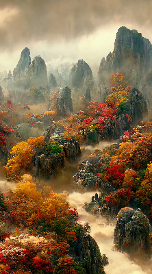 Rolgordijn voor het raam Uitzicht vanaf de top