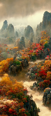 Rolgordijn voor het raam Uitzicht vanaf de top