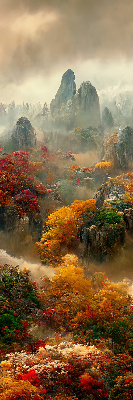 Rolgordijn voor het raam Uitzicht vanaf de top