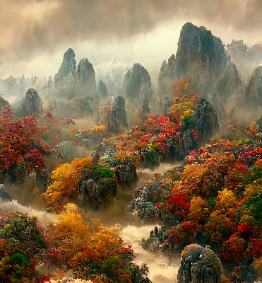 Rolgordijn voor het raam Uitzicht vanaf de top