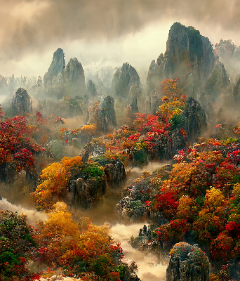 Rolgordijn voor het raam Uitzicht vanaf de top