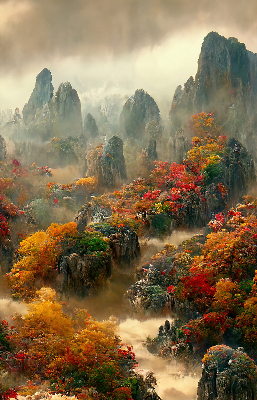 Rolgordijn voor het raam Uitzicht vanaf de top