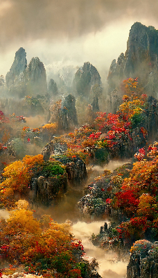 Rolgordijn voor het raam Uitzicht vanaf de top