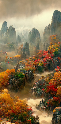 Rolgordijn voor het raam Uitzicht vanaf de top