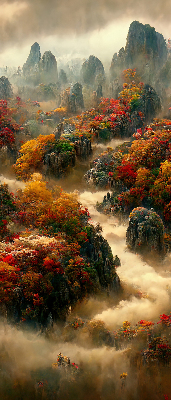 Rolgordijn voor het raam Uitzicht vanaf de top