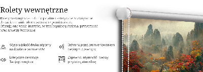 Rolgordijn voor het raam Uitzicht vanaf de top