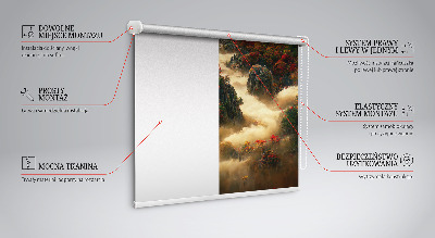 Rolgordijn voor het raam Uitzicht vanaf de top