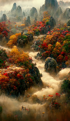 Rolgordijn voor het raam Uitzicht vanaf de top