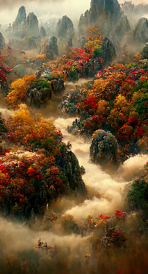 Rolgordijn voor het raam Uitzicht vanaf de top