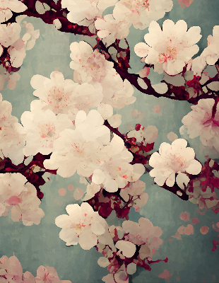 Rolgordijn verduisterend Kersenbloesem