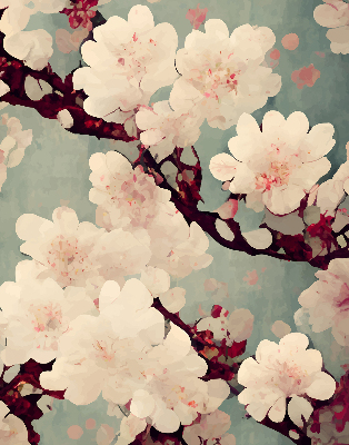 Rolgordijn verduisterend Kersenbloesem