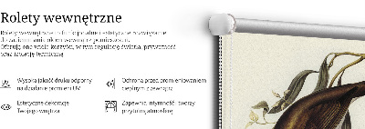 Rolgordijn voor het raam Vogels op een boom