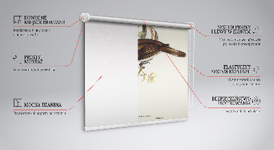 Rolgordijn voor het raam Vogels op een boom