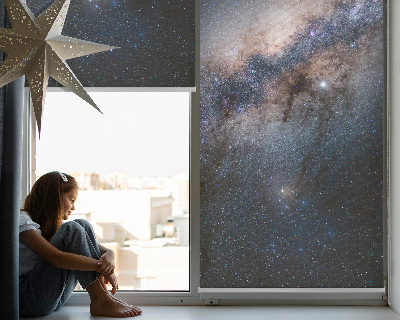 Rolgordijn voor het raam Melkweg