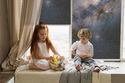 Rolgordijn voor het raam Melkweg