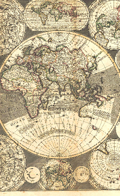 Rolgordijn voor het raam Wereldkaart