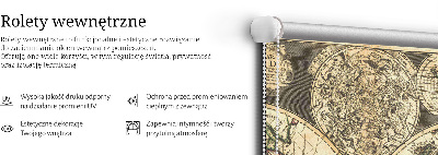 Rolgordijn voor het raam Wereldkaart