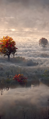 Rolgordijn verduisterend Bomen in de mist