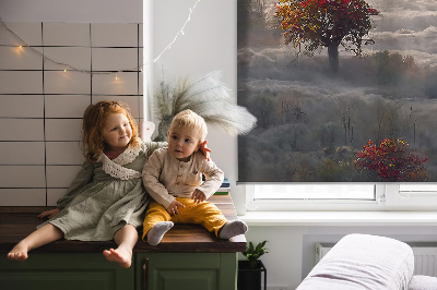 Rolgordijn verduisterend Bomen in de mist