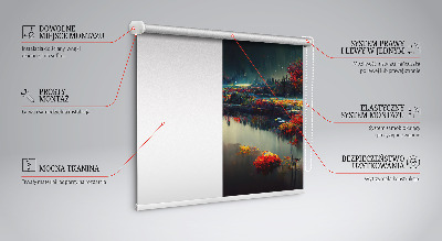 Rolgordijn verduisterend Rivier in het maanlicht