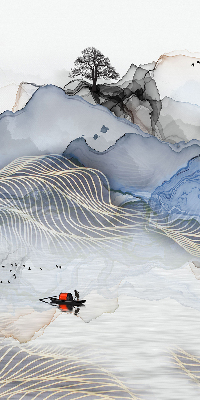 Rolgordijn verduisterend Vage bergen