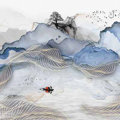 Rolgordijn verduisterend Vage bergen