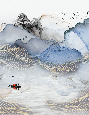 Rolgordijn verduisterend Vage bergen