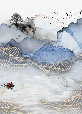 Rolgordijn verduisterend Vage bergen