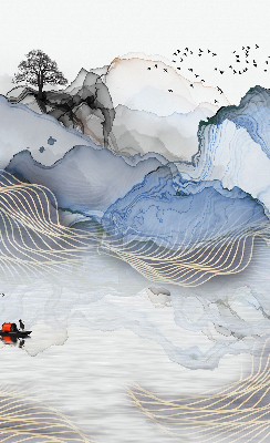 Rolgordijn verduisterend Vage bergen