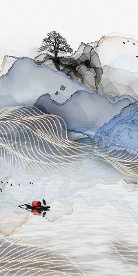 Rolgordijn verduisterend Vage bergen