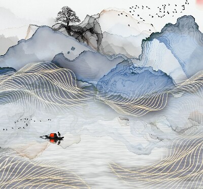 Rolgordijn verduisterend Vage bergen