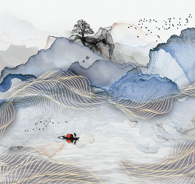 Rolgordijn verduisterend Vage bergen