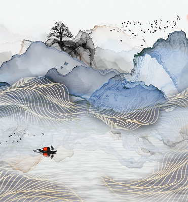 Rolgordijn verduisterend Vage bergen