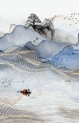 Rolgordijn verduisterend Vage bergen