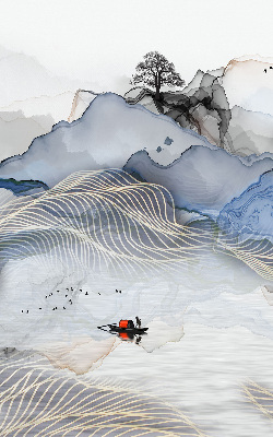 Rolgordijn verduisterend Vage bergen