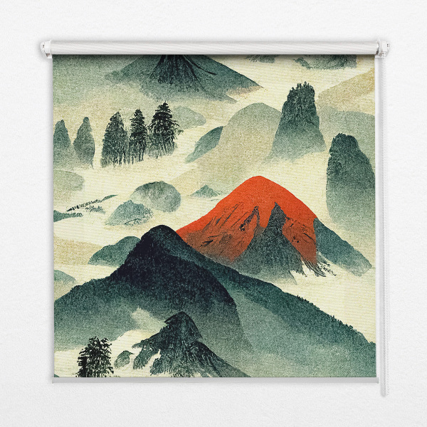 Rolgordijn verduisterend Bergen in de mist