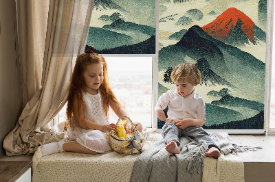 Rolgordijn verduisterend Bergen in de mist