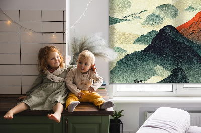 Rolgordijn verduisterend Bergen in de mist