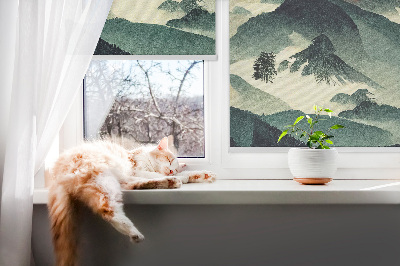 Rolgordijn verduisterend Bergen in de mist