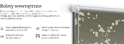 Rolgordijn voor het raam Vogels op een tak