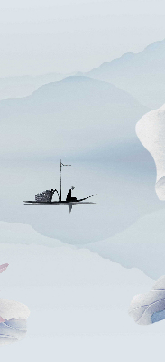 Rolgordijn voor het raam Een visser op een boot