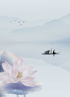 Rolgordijn voor het raam Een visser op een boot